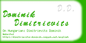 dominik dimitrievits business card